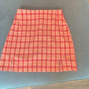Brandy Melville red plaid mini skirt size small!